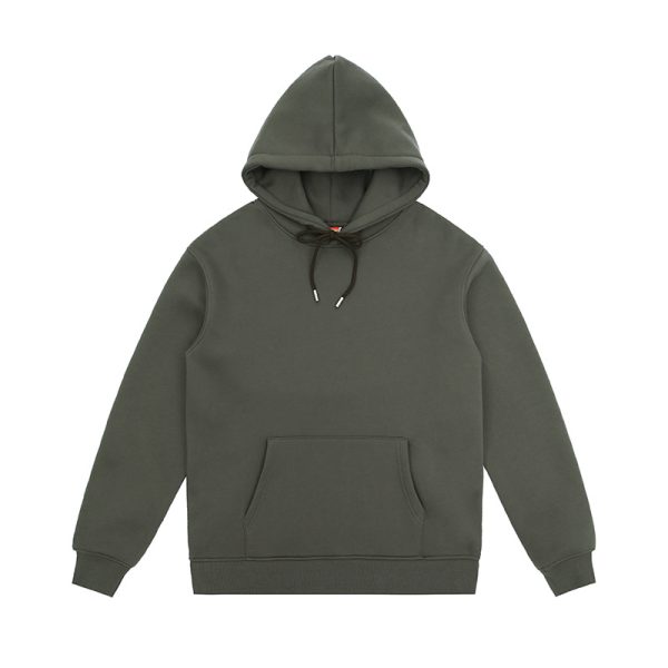 360g Plush loose fit solid round neck sweater - Image 3